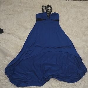 bebe Royal Blue High Low Dress